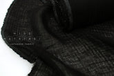 DEADSTOCK Japanese Fabric Washed Herringbone Linen Voile - black - 50cm