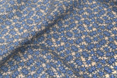 Japanese Fabric Cotton Silk Blend floral - blue - 50cm