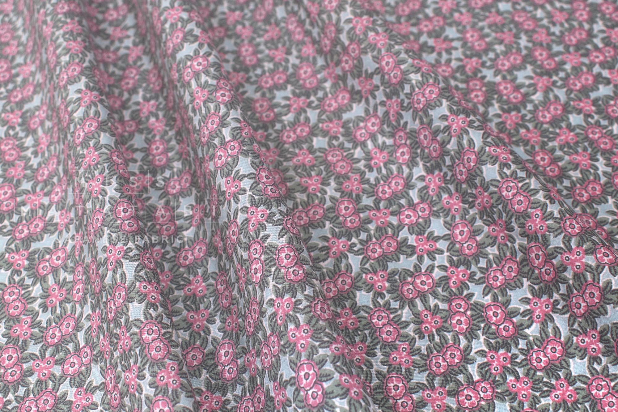 Japanese Fabric Cotton Silk Blend floral - pink - 50cm