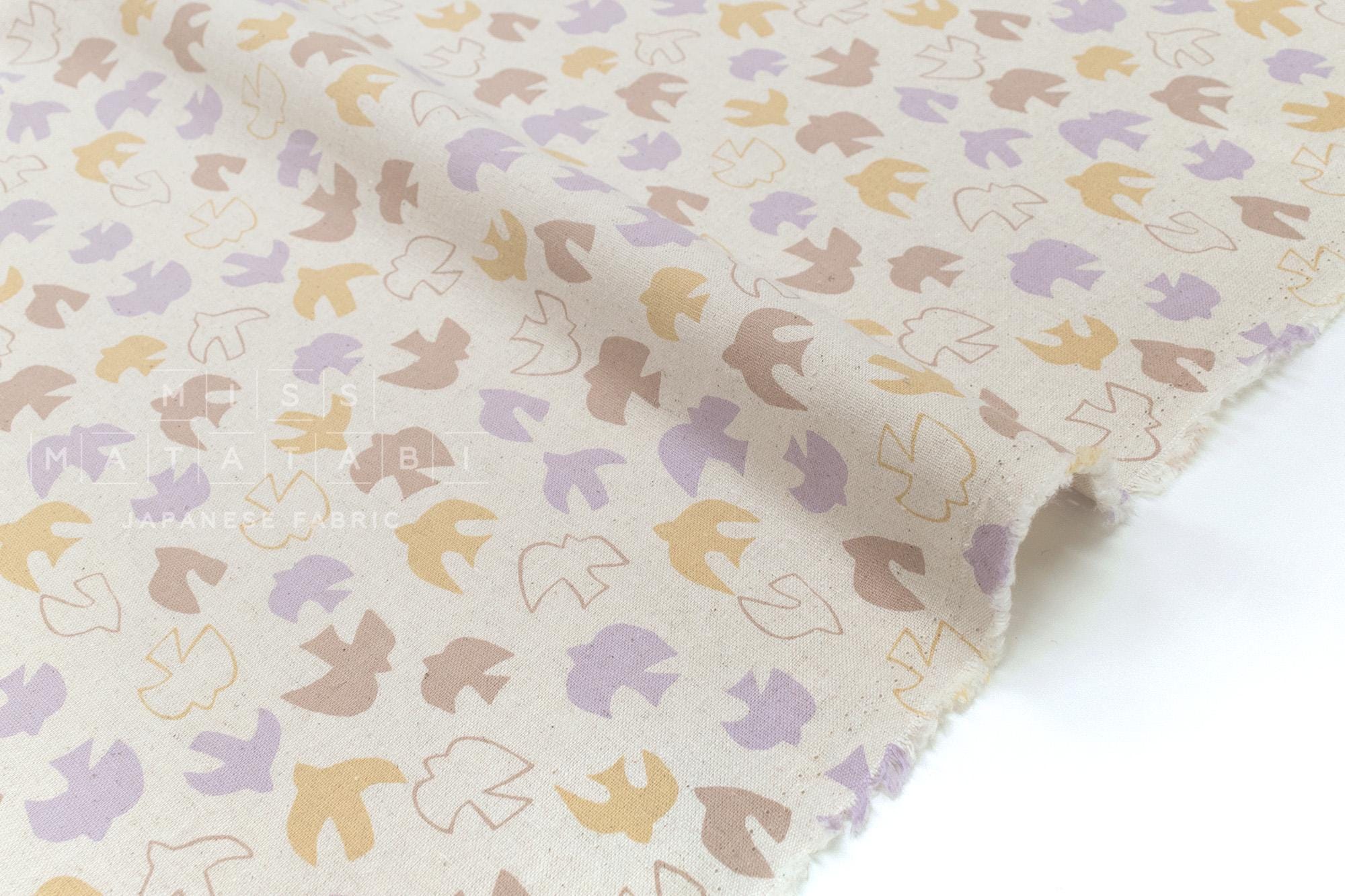 DEADSTOCK Japanese Fabric Birds Take Flight - D - 50cm