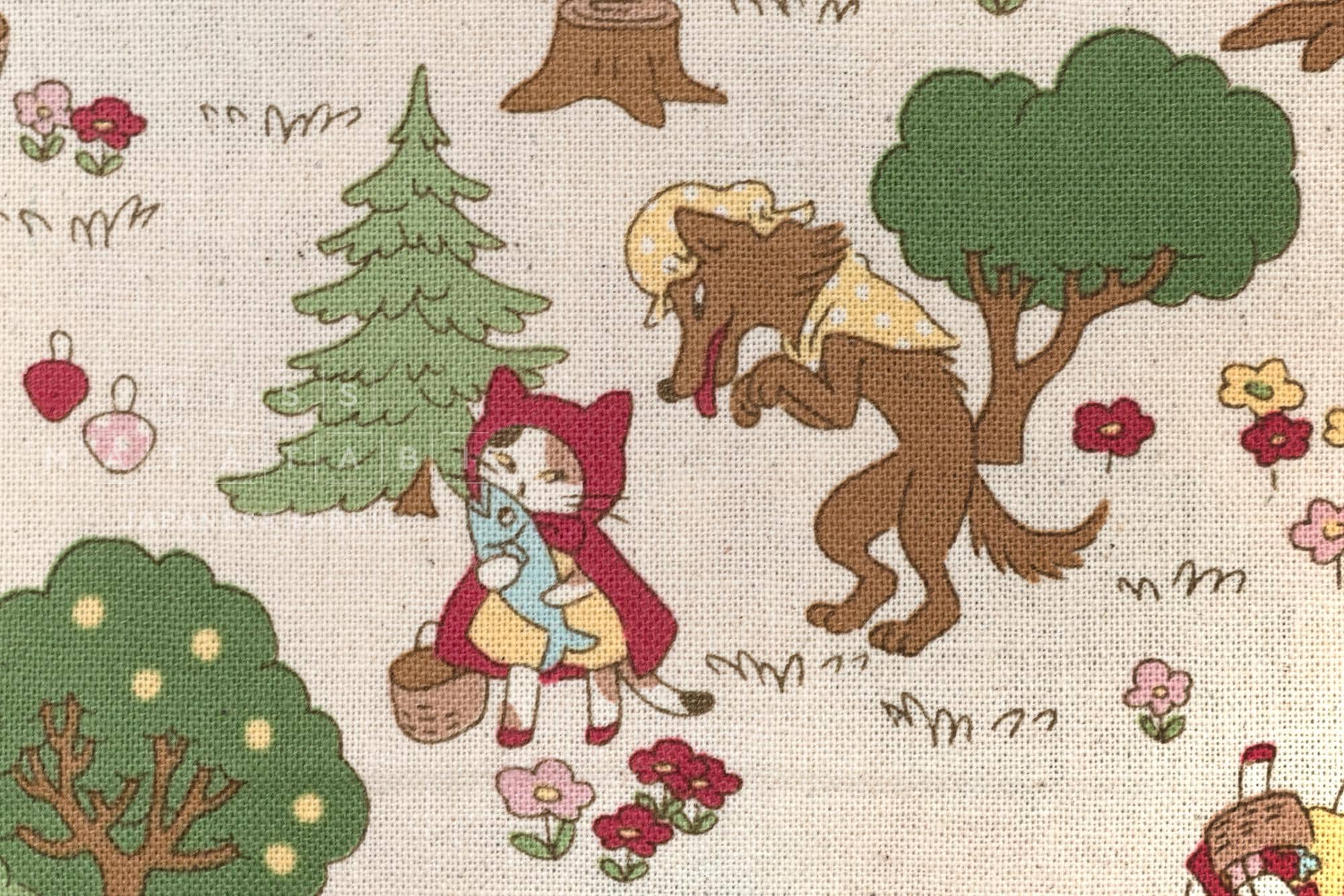 Japanese Fabric Little Red Riding Cat - 50cm