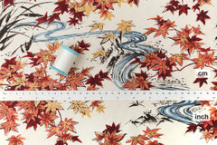 Japanese Fabric Momiji Rayon - cream - 50cm