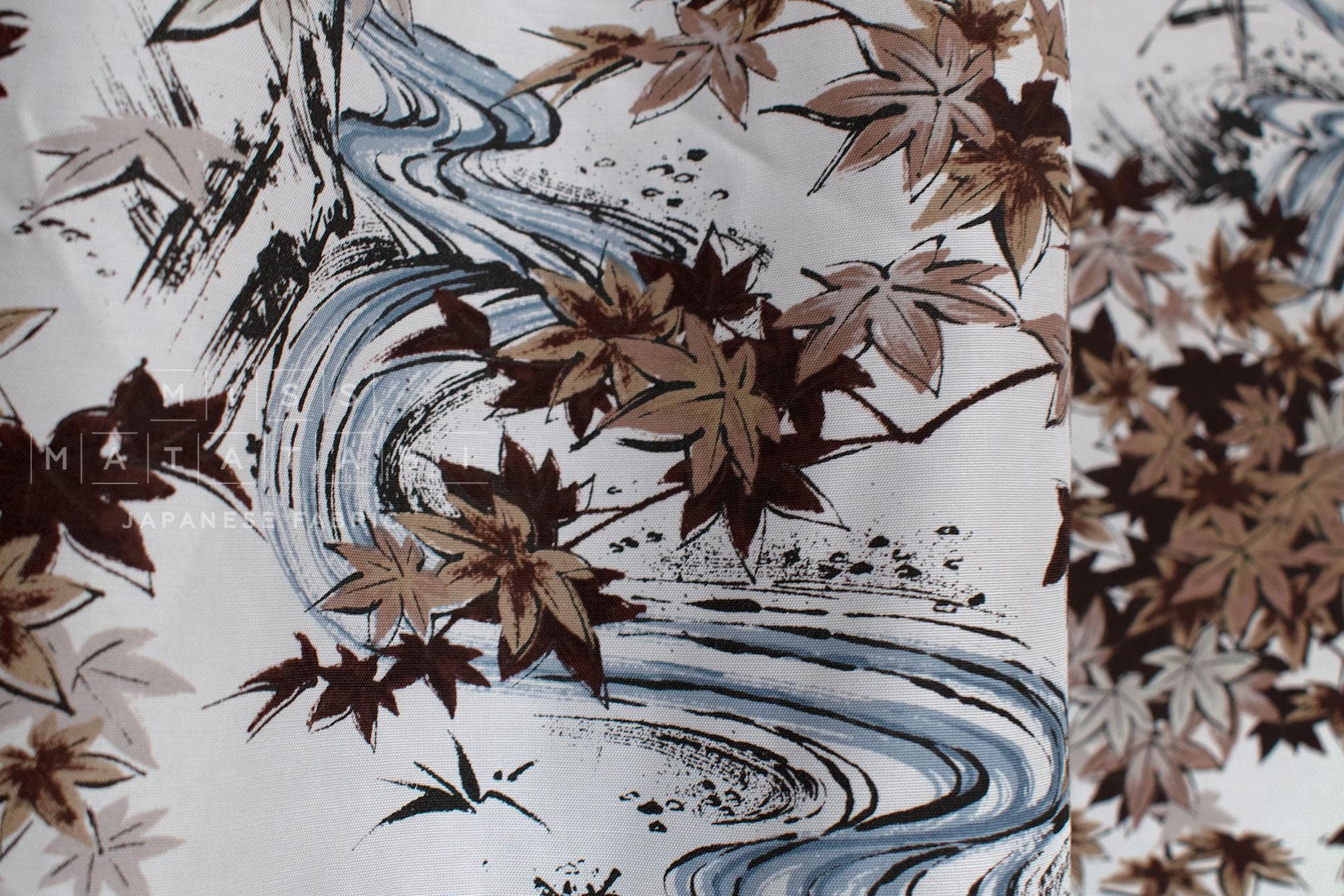 Japanese Fabric Momiji Rayon - mauve grey - 50cm