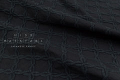 Japanese Fabric Embroidered Cotton Lawn - black - 50cm