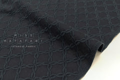 Japanese Fabric Embroidered Cotton Lawn - black - 50cm