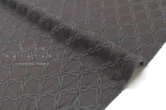 Japanese Fabric Embroidered Cotton Lawn - taupe grey - 50cm