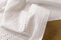 Embroidered Eyelet Cotton Lawn - white
