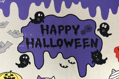 Japanese Fabric Halloween Cats - panel