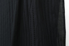 Japanese Fabric Embroidered Eyelet Cotton Lawn - black - 50cm