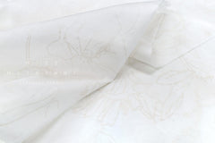 Japanese Fabric Metallic Voile - off white - 50cm