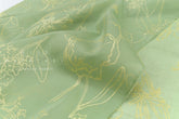 Japanese Fabric Metallic Voile - green - 50cm
