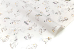 Japanese Fabric Skateboard Pups - off white - 50cm