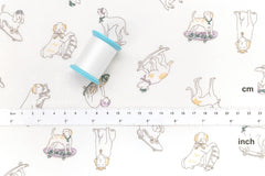 Japanese Fabric Skateboard Pups - off white - 50cm