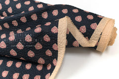 Japanese Fabric Cotton Ripple Charles - E dark charcoal - 50cm