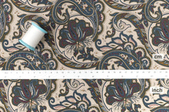 Japanese Fabric Corduroy Paisley - A - 50cm
