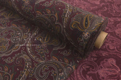 Japanese Fabric Corduroy Paisley - C - 50cm