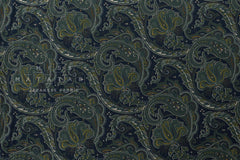 Japanese Fabric Corduroy Paisley - D navy - 50cm