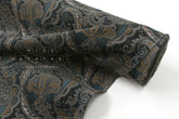 Japanese Fabric Corduroy Paisley - E black - 50cm