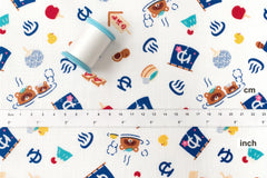 Japanese Fabric Onsen Hot Spring Bears - A - 50cm