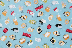 Japanese Fabric Oden Cats - C - 50cm