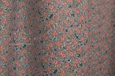 Japanese Fabric Cotton Silk Blend floral - orange - 50cm