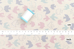 DEADSTOCK Japanese Fabric Birds Take Flight - B - 50cm