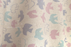 DEADSTOCK Japanese Fabric Birds Take Flight - B - 50cm