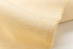 DEADSTOCK Japanese Fabric 100% Linen Chambray - lemon - 50cm