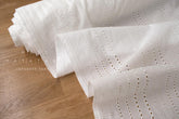 Embroidered Eyelet Cotton Lawn - white