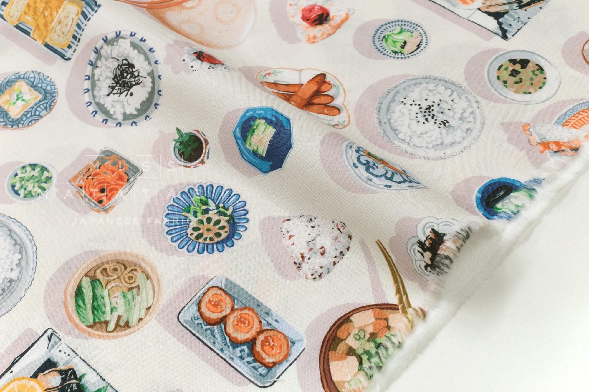 Japanese Fabric Japanese Food - A - 50cm