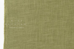 Shokunin Collection Hand-printed Japanese Fabric Solids - matcha - 50cm