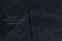 Shokunin Collection Hand-printed Japanese Fabric Solids - charcoal - 50cm