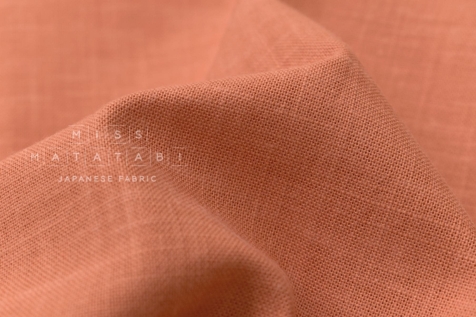 Shokunin Collection Hand-printed Japanese Fabric Solids - orange - 50cm