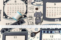Japanese Fabric 2026 Calendar - panel