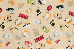 Japanese Fabric Oden Cats - H - 50cm