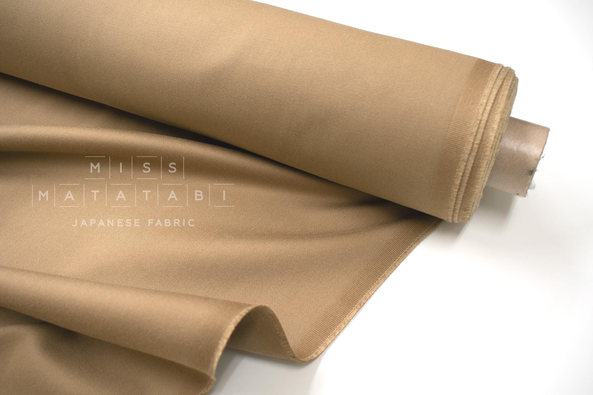 DEADSTOCK Japanese Fabric Rayon Blend Twill - khaki - 50cm