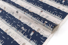 Japanese Fabric Teach a Cat to Fish - B - 50cm