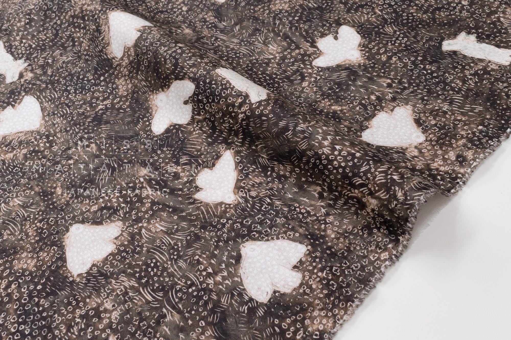 Japanese Fabric Mizacosha noir et blanc - 50cm