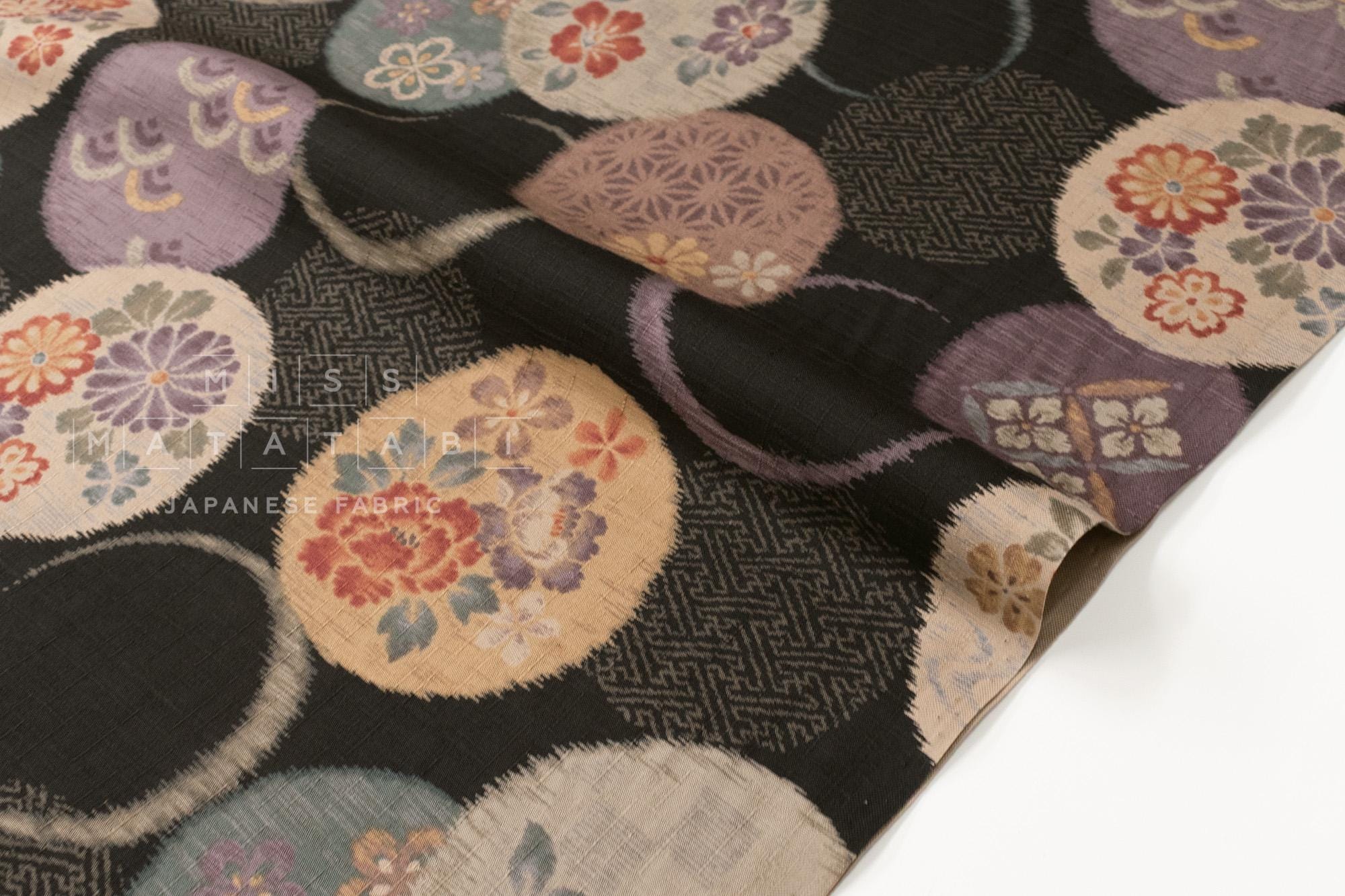 Japanese Fabric Moonlight - D black - 50cm