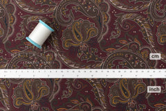 Japanese Fabric Corduroy Paisley - C - 50cm