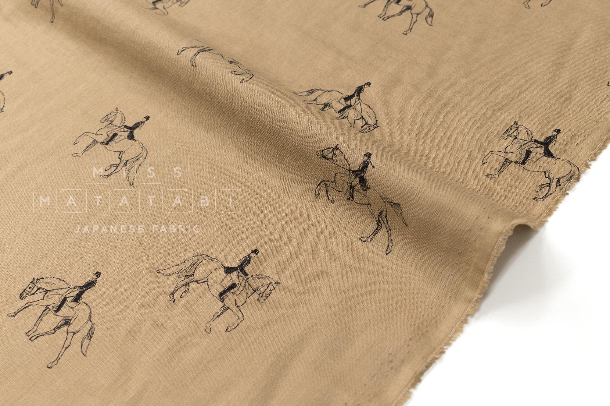 DEADSTOCK Japanese Fabric Dressage Linen Blend - C - 50cm