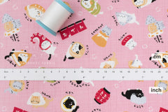 Japanese Fabric Oden Cats - B - 50cm