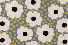 Japanese Fabric Pop Floral - grey - 50cm
