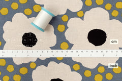 Japanese Fabric Pop Floral - grey - 50cm