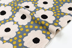 Japanese Fabric Pop Floral - grey - 50cm