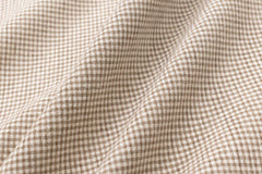DEADSTOCK Japanese Fabric Yarn Dyed Tiny Gingham - mocha - 50cm