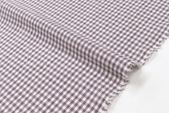 DEADSTOCK Japanese Fabric Yarn Dyed Gingham - purple - 50cm