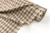 DEADSTOCK Japanese Fabric Yarn Dyed Check - brown - 50cm