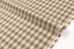 DEADSTOCK Japanese Fabric Yarn Dyed Check - brown - 50cm