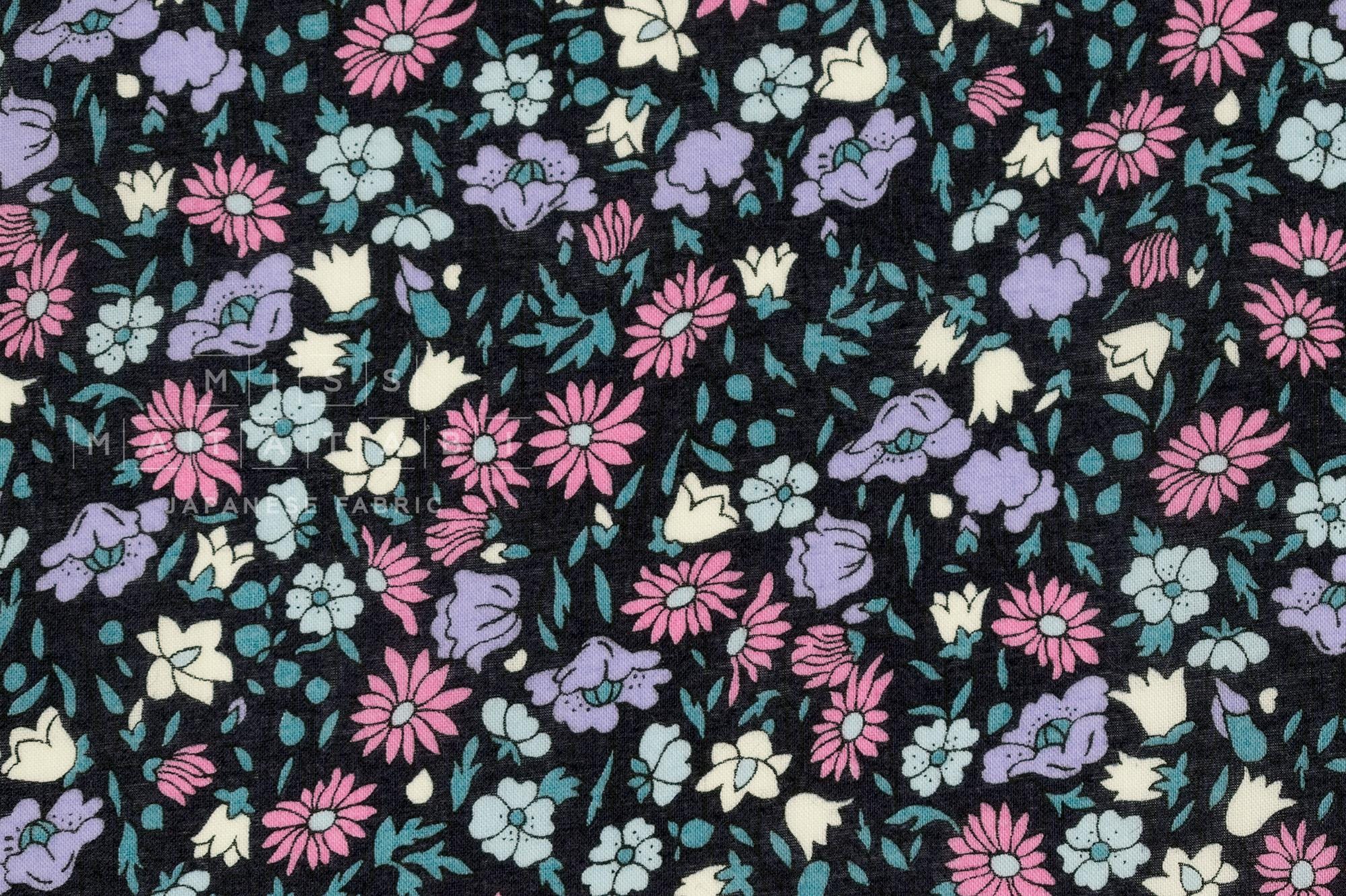 DEADSTOCK Japanese Fabric Faith - D black - 50cm